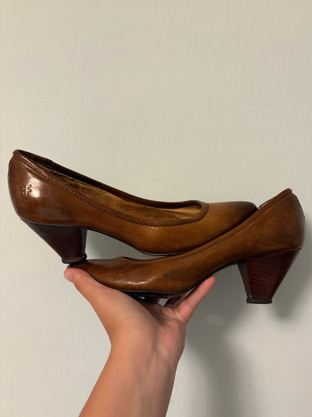 Frye Regina Brown Leather Pump 8